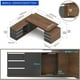 thumbnail image 1 of Executive Supplies Office Desk Floor Monitor Organizers Reception Computer Desks Free Shipping Luxury Mesa Escritorio Furniture My Lux Decor Round, 1 of 16