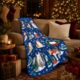 thumbnail image 3 of Playful Festive Winter Cats Snowy Scene Charming Watercolor, Playful Pet Portrait Pattern, Warm Flannel Blanket for Living Room and Bedroom, Cat Lovers Christmas Gift, Pet Lover Home Decor, 3 of 9