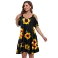 thumbnail image 5 of VEPKUL Women's Plus Size Dresses Casual A Line Flowy Swing Loose Dress with Pockets Flower35_1X, 5 of 9
