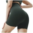 thumbnail image 2 of Elainilye Fashion Workout Shorts Women High Waist Yoga Shorts Shaping Shorts Comfort Breathable Shapewear Quick-Drying Gym Shorts,Green, 2 of 6
