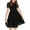 Black, variant on Girls Dress Contrast Mesh Fluffy Ruffle Sleeve Crew Neck Special Summer Church Classic Dress