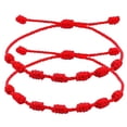 thumbnail image 1 of uds pareja moda hecha a mano 7 nudos pulsera de hilo rojo para protección amuleto de la suerte y pulsera de cuerda trenzada de la amistad joyería Gao Jinjia LED, 1 of 2