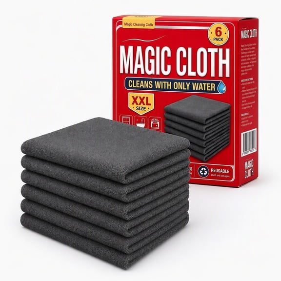 Genie Cloth Magic Cloth, Reusable Cleaning Cloths for Glass & Kitchen Reusable Genie Cloth Cleaning Cloths for Kitchen Glass, Lint-Free Wiping