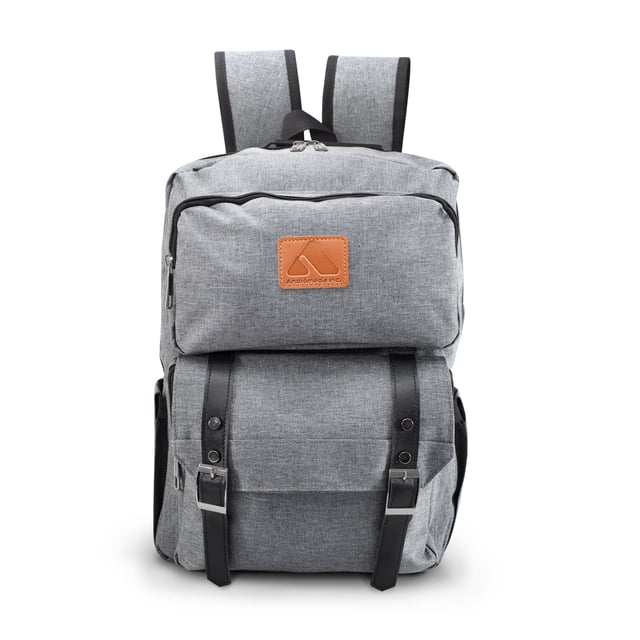 Mochila Para Laptop Puerto De Carga USB Impermeable Color Gris