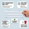 thumbnail image 4 of Red Cup Living Reusable Drinking Straws for Cold and Hot Drinks - Plastic Smoothie Straws for 18 oz Cups - Set of 4 - Eco-Conscious - Perfect for Party Cups, Mugs, Mason Jars, and Tumblers, 4 of 14