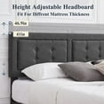 thumbnail image 6 of VECELO 3-Piece Full Bedroom Sets, Upholstered Platform Bed Frame with Adjustable Headboard and 2 Nightstands, Gray+Brown, 6 of 8