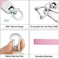 thumbnail image 2 of Leather Wristlet Keychain, Car Key Chain Wrist Keychain with 3 Key Ring and Anti-Lost D Ring, 2 of 6
