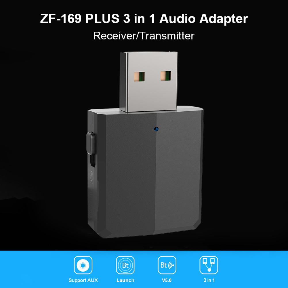 Kaufe ZF-169 Plus Drei-In-One Bluetooth 5,0 Sender/Empfänger Adapter Audio Bluetooth  Sender Mini AUX Stereo Für Auto musik TV