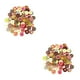 thumbnail image 4 of Qarigey 100 piezas de botones de mixtos coloridos agujeros forma de cuenco flor suministros para el hogar botón para coser 15mm 2piezas, 4 of 6