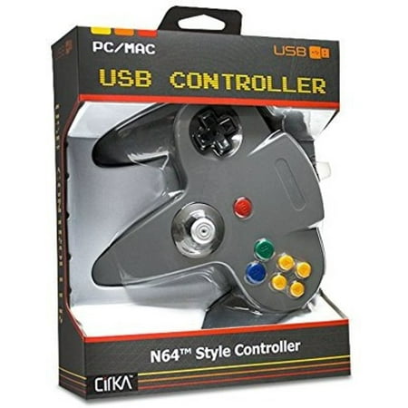 CirKa N64 USB Controller - Gray for PC (Best N64 Pc Controller)