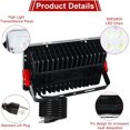 thumbnail image 2 of 50W Led Outdoor Flood Light, Exterior Flood Lights, Led Stadium Lights, Plug in Flood Light, with 59 Inch Line, for Yard, Playground, Lawn,Garden,Garages,Basketball Court, Stadium, 2 of 7