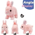 thumbnail image 2 of Electronic Plush Rabbit Toy, Easter Bunny Interactive Toy, Playful Bunny Hops Around Makes Sounds Wiggles Ears, 2 of 5