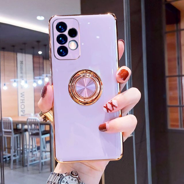 Funda magnética de silicona para Samsung Galaxy A52 A52S 5G A53 S23 S21 S22 Ultra S20 FE Note 20 9 S10 10 Plus A 53, fundas con soporte de anillo Tan Jianjun unisex