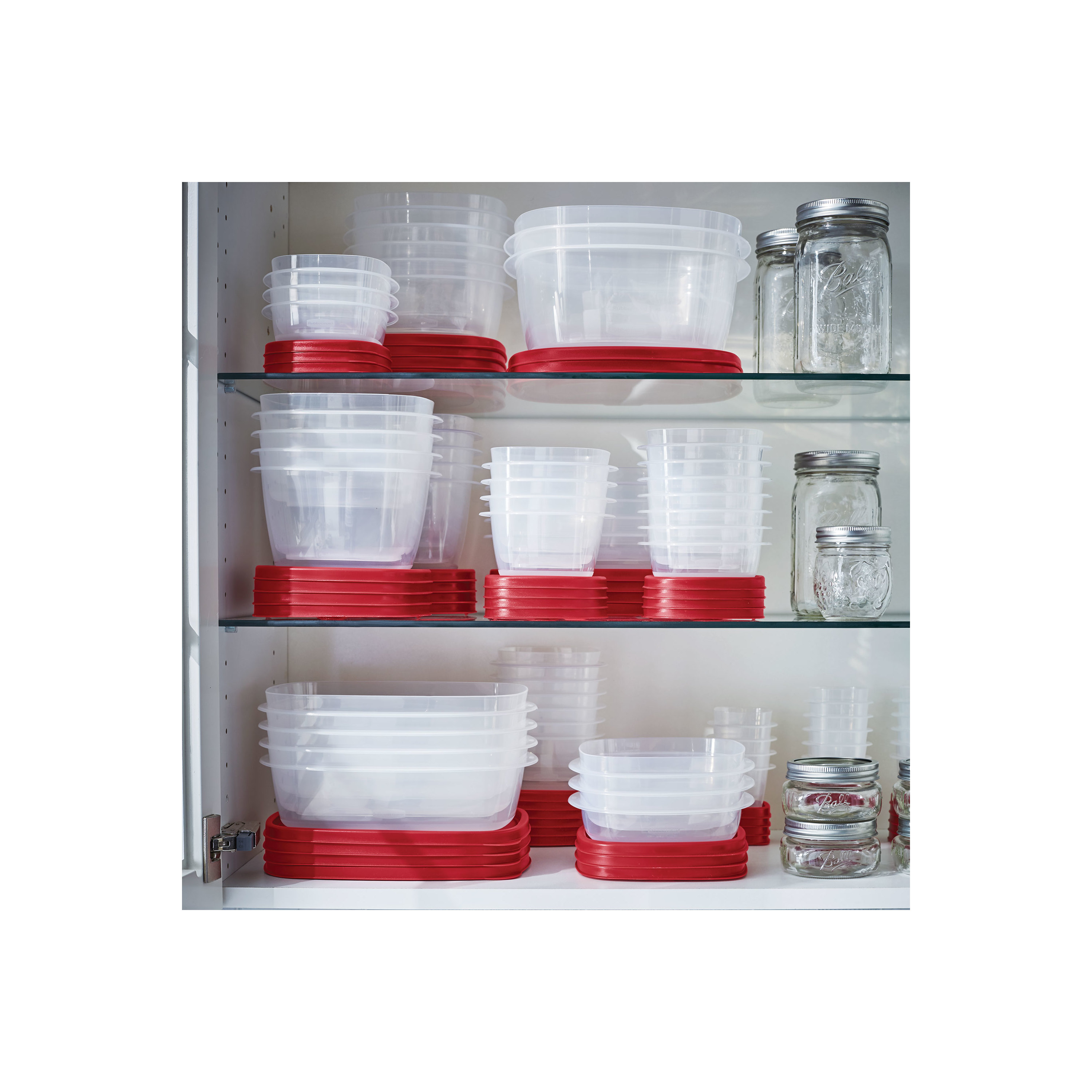 Rubbermaid EasyFindLids 26 Piece Plastic Food Storage Container Set with Vents, (39.5 Cup), Racer Red - image 4 of 9