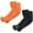 2 Pairs: Black + Orange, variant on UV Sun Protection Arm Sleeves with Thumb Hole for Men Women Youth, Cooling Sleeve to Cover Tattoo, Mid-Compression