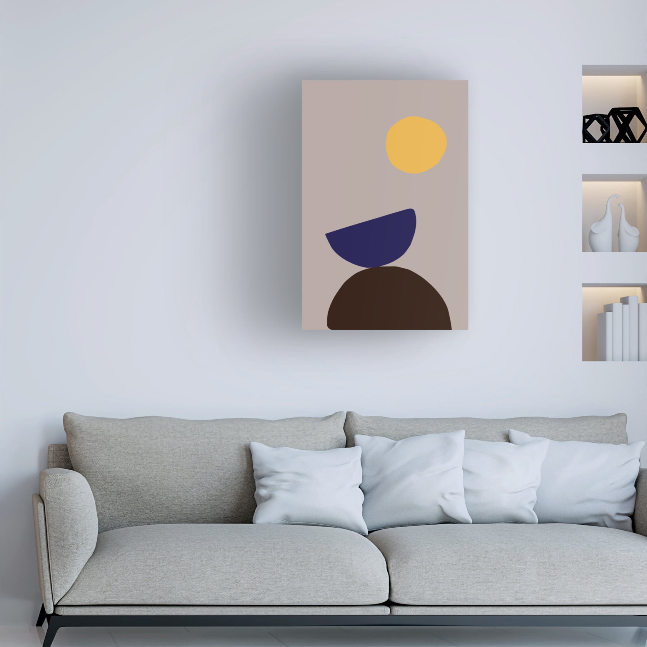 Canvas Wall Art - Pictufy Studio 'Organic Shapes 07' Wall Art for Living Room, Bedroom, or Office Décor by Trademark Fine Art - 16 x 24 Inches