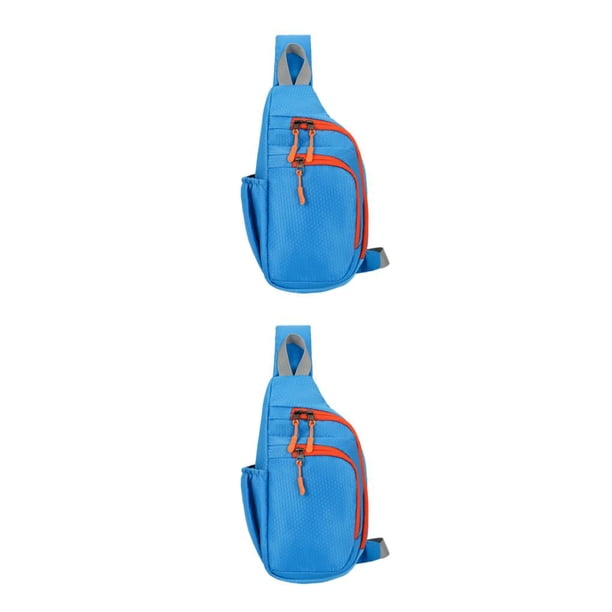Minnieouse Bolsa de pecho ligera para hombres Versatilidad y elegante bolsa de un solo hombro Bolsas de pecho para mujeres y hombres reloj azul 2piezas