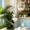 thumbnail image 4 of Wooden Coastal Wall Art, Hanging Beach Wall Decor with Rope, Nautical Wall Decor with Starfish & Seahorse & Fish for Bedroom Living Room, 4 of 7