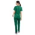 thumbnail image 4 of Strictly Scrubs Women’s Scrub Set – Includes V-Neck Top and Elastic Pant (Medium, Hunter), 4 of 7