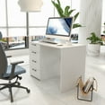 thumbnail image 3 of Topbuy Wood Computer Desk with Storage Large Writing Desk w/ 4 Drawers Home Office PC Desk Workstation, 3 of 10