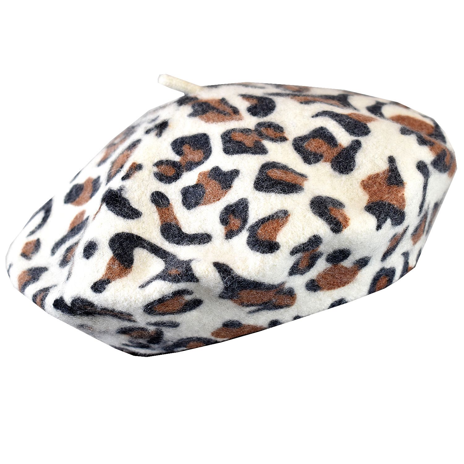5772 French Style Lightweight Casual Classic Solid Color Wool Beret, Leopard Beret Leopard Hats for Women for sale - eBay main image 3