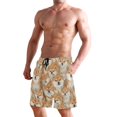 thumbnail image 2 of Dailycode Men's Quick Dry Swim Trunks Beach Shorts Casual Summer Board Shorts with Pockets, Cute Shiba Inu Dogs, 2 of 8
