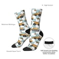 thumbnail image 4 of Sigee Excavator for Contrast Design Soft Moisture-Wicking Socks Crew Casual Athletic Stretchy Loose Middle Tube Socks, 4 of 6