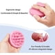thumbnail image 5 of Cepillo de masaje para el cuero cabelludo, cepillo de silicona para el cuero cabelludo, cepillo para el cuero cabelludo 100% silicona para champú y masaje de cabeza, cepillo para el cabello (rosa), 5 of 5