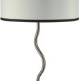 thumbnail image 3 of 29 Inch Round Drum Shade Table Lamp, Curved Tubular Frame, Silver- Saltoro Sherpi, 3 of 5