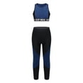 thumbnail image 5 of inhzoy Kids Girls Athletic Outfit Sports Bra Crop Top with Yoga Leggings Blue Black 12, 5 of 9
