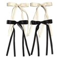 thumbnail image 2 of 4Pcs Hair Clips for Women Ribbon Bowknot with Long Tail, Clip Girl, 2 of 5