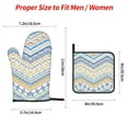 thumbnail image 4 of ZNDUO Oven Mitts and Pot Holders Sets, Bohemian Mosaic Pattern Non-Slip Cooking Oven Mitt, 4 of 8