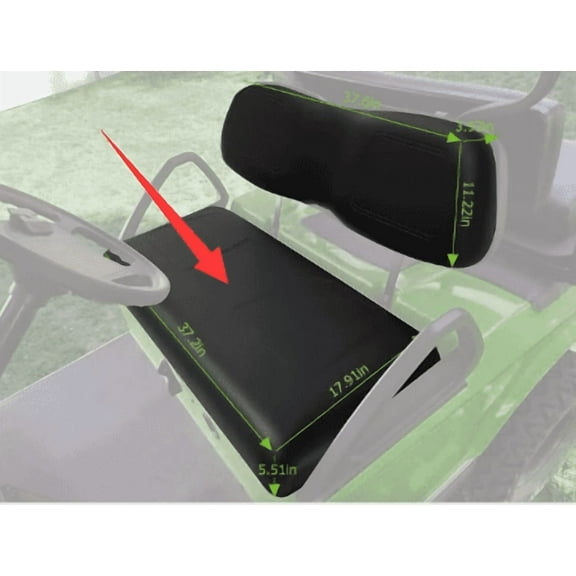 Kojem Front Seat Bottom Cushion for 2001-2012 Club Car DS Golf Carts Direct Fit
