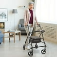thumbnail image 7 of MedaCure Steel Rollator Walker with Seat – Black Height Adjustable Walkers for Seniors Hand Grips, Padded Seat – 300 lb Capacity, 7 of 7