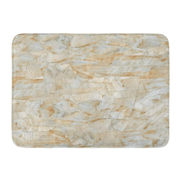 POGLIP Beige Abstract Stone Brown Marble Granite Floor Interior Slab Doormat Floor Rug Bath Mat 23.6x15.7 inch
