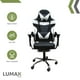 thumbnail image 3 of Silla Gamer Ergonómica Reclinable Respaldo Alto Y Reposa Pies blanco Lumax Silla Gamer Con Reposa Pies ZGS-955-CA, 3 of 4