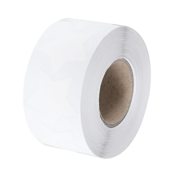 500 Contador de Estrellas Adhesivas 1-1/2" Etiquetas de Estrella DIY Removibles para Notas, Cajas de Regalo, Álbumes de Recortes, Blancas