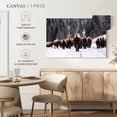 thumbnail image 5 of Elephant Stock Bison Herd In Winter Wall Art - Horizontal Canvas Wall Art - Living Room Wall Decor - Animal Canvas - Gray And Brown Decor - 51" x 34", 5 of 8