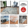 thumbnail image 4 of Ox Bay Nayeli 7'6" x 9'6" Dark Blue/White Abstract Durable Performance Indoor Area Rug, 4 of 9