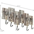 thumbnail image 4 of MyGift Wall-Mounted Entryway Torched Wood Coat Rack with 6 Nautical Style Rope Hooks, 4 of 6