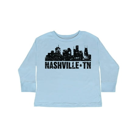 

Inktastic Nashville Skyline Grunge Gift Toddler Boy or Toddler Girl Long Sleeve T-Shirt