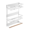 thumbnail image 1 of Zootealy Refrigerator Magnetic Spice Rack Steel Frame Organizer Spice Storage Shelf Magnetic Fridge Rack Kitchen Magnet Organizer Seasoning Bottle Holder with Towel Bar and Hooks, 1 of 8