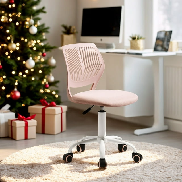 Homy Casa Adjustable Swivel Desk Chair with Cushioned Seat for Dorm Study Desks