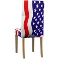 thumbnail image 4 of RYLABLUE American Flag Earth Stretch Chair Cover Protector Seat Slipcover for Dining Room Hotel Wedding Party Set of 6, 4 of 5
