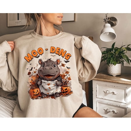 Funny Moo Deng Halloween I Love Moo Deng Png, Baby Pygmy Hippo Moo Deng Png, Moo Deng Png