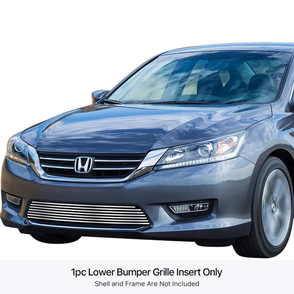 APS 2013-2015 Honda Accord Sedan Stainless Steel Billet Grille 8x6 horizontal billet