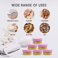 thumbnail image 5 of Beauticom 600 Pieces High Quality 10 Gram 10 ml (0.3 oz) Plastic Clear Round Cream Lotion Beauty Sample Jars (Pink Lids), 5 of 7