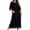 Black, variant on Women's Long House Coat Full Zipper Robes Housecoat with Pockets Bath Robes Lightweight