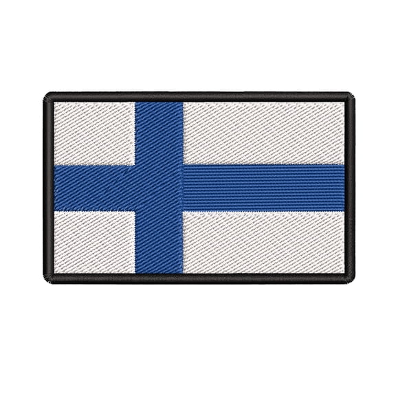 Finland Flag Embroidered Iron-on Patch