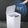 thumbnail image 5 of 15L Touch-free Trash Cans Smart Knock Induction Trash Bin Automatic Garbage Can Infrared Motion Sensor with Lid for Car Kitchen Bathroom Office Bedroom, 5 of 8